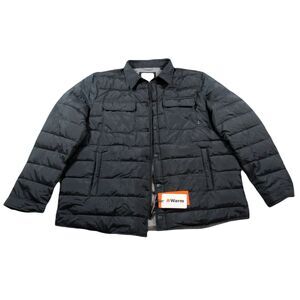 Bass Outdoor Mission Quilted Puffer Shirt Jacket Mens 2XL Black Beauty $99‎